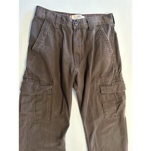 Levis Cargo Pants Jeans Mens 30x30 Brown Straight Leg Casual Hiking Work Cotton